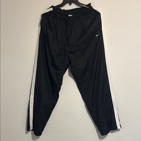 Nike Black Track Pants with White Stripes - Picture 1 of 3